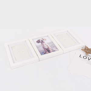 Hoàn hảo món quà tưởng niệm cho những người yêu thích vật nuôi bằng gỗ khung ảnh với đất sét dấu ấn Kit cho Chó Paw in khung nghệ thuật cho chủ sở hữu chó - Product Image 1