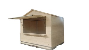 Stand de marché européen pliable en bois pour l'extérieur, design moderne et écologique, idéal pour les événements et les marchés - Product Image 2