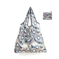 Sacs de courses réutilisables en polyester personnalisables et lavables en usine, sacs de voyage pliables en nylon avec poche en polyester