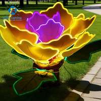 Anpu Lighting - Guirnalda de Luces LED RGB Gigantes con Motivo Floral, Luces de Colores Cambiantes, Resistentes al Agua para Exteriores, Decoración Navideña/Halloween para el Hogar y el Jardín