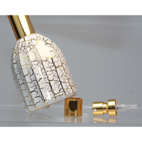 Vaporisateur professionnel personnalisé en or blanc et tête de pulvérisation de parfum en aluminium, flacon en verre de parfum de 50ml