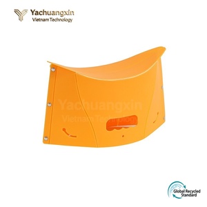 Foldable Outdoor <b>Garden</b> Chair PP Plastic Oval Shape Modern Design Portable <b>Stool</b> Red Yellow Blue Colors - Product Image 4