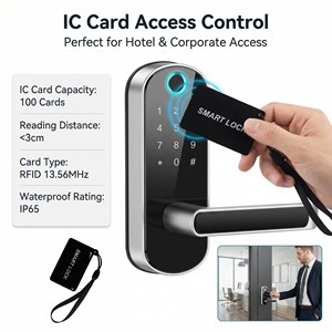 Cerradura Inteligente TTLock Tuya <span class=keywords><strong>para</strong></span> Hogar Inteligente con Entrada sin Llave, Huella Dactilar y Desbloqueo con Tarjeta <span class=keywords><strong>para</strong></span> Manija de Puerta Interior - Product Image 6