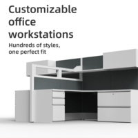 Meubles de poste de travail partagé modernes sur mesure, table de travail de bureau, poste de travail de bureau en bois