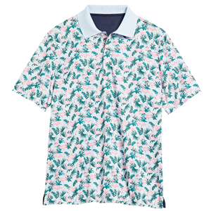 Polo pour homme en coton polyester imprimé, grande taille, manches courtes, décontracté, tricoté, respirant, pour l'été, logo personnalisé - Product Image 1