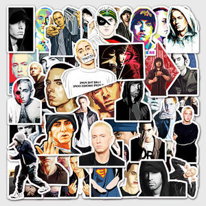 50 Pezzi di Adesivi Graffiti del Famoso Rapper <span class=keywords><strong>Eminem</strong></span> per Laptop, Skateboard, Bottiglie, Impermeabili, Stile Hip Hop - Product Image 1