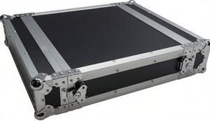 Boîtier audio en aluminium pour DJ, flight case 2U pour amplificateur, transport routier - Product Image 3