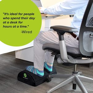 Reposapiés Ajustable Debajo del Escritorio para Mayor Altura - Reposapiés Grande de Espuma Suave de Terciopelo Premium para Escritorio - El Reposapiés de Escritorio Más Cómodo - Product Image 4