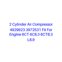 Compresseur d'air à 2 cylindres 4929623 3972531 adapté au moteur 6CT 6C8.3 6CT8.3 L8.9