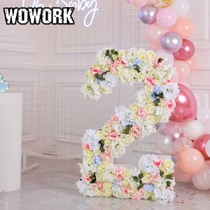 WOWORK diskon besar tas kosmetik bordir bunga dekorasi bentuk cinta huruf logam untuk acara pesta dan pernikahan - Product Image 3