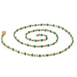 Yiwu Aceon Thép Không Gỉ Handmade Đầy Màu Sắc Nhựa Bead Liên Kết Chuỗi Bohmia Trang Sức DIY Làm Stylish Nake Chuỗi Vòng Cổ