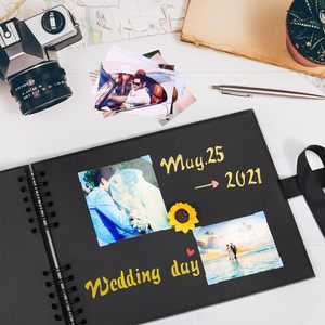Álbum de Fotos DIY con Encuadernación en Espiral A4, 80 Páginas, con Accesorios, Papel Kraft Negro, Libro de Recuerdos para Regalo - Product Image 2