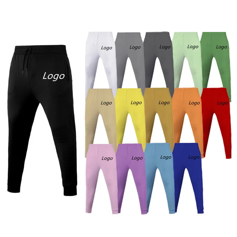 US size Custom 280g 85%cotton 15%polyester Logo Cotton Sports Jogger Track Sweat Pants Men Sweatpants Mens Pants Trousers