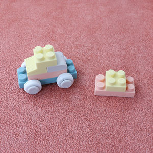 Paisen nuovo colorato Silicone costruzione giocattolo Set per bambini Patio pezzi vibranti costruzione interattiva divertente per bambini Stacking auto CE - Product Image 2