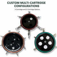 Boîtier de filtre multi-cartouches SS304 SS316L, doublé de PTFE, filtre de précision en acier inoxydable doublé de PTFE