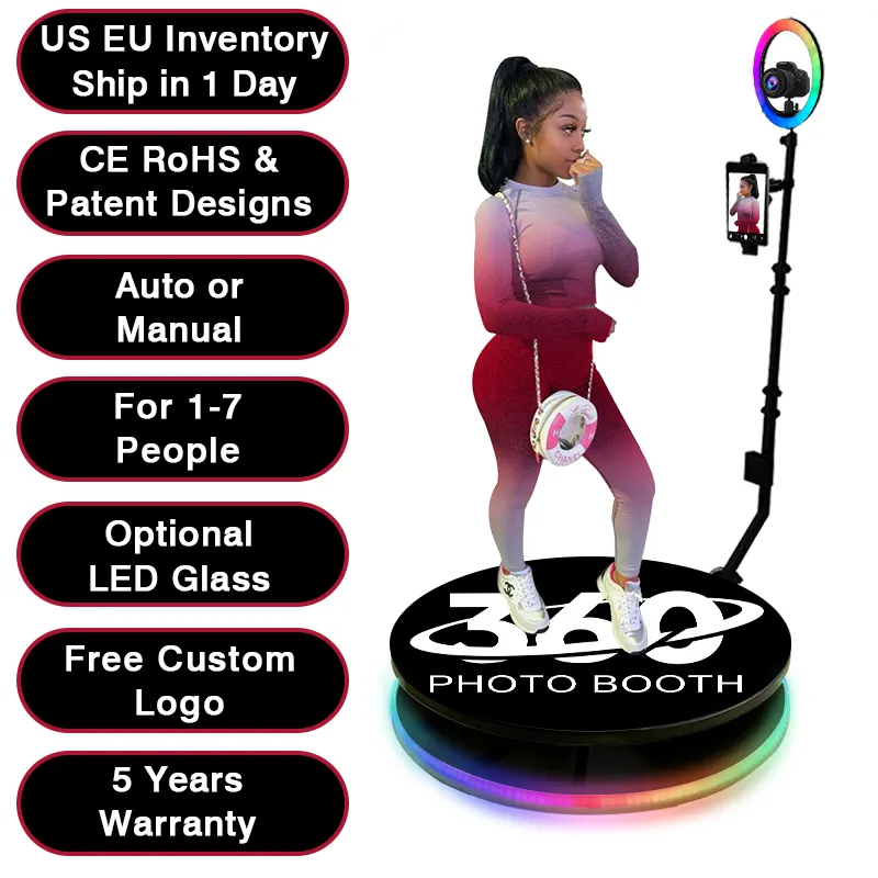 photobooth เครื่องถ่ายวิดีโอ 360 องศา กล้อง 360 องศา บูธภาพถ่ายปาร์ตี้หมุนได้ 360 องศา