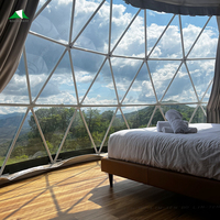 Luxe 4 saisons Sun Room Glamping Resort Dôme Maison Tente Camping Tente Avec Chambre