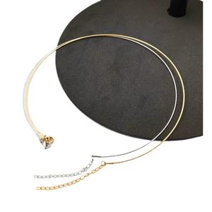 <span class=keywords><strong>Collana</strong></span> Choker Minimalista Spessore 1MM, Placcata in <span class=keywords><strong>Oro</strong></span> 18K PVD, <span class=keywords><strong>Collana</strong></span> in Filo <span class=keywords><strong>d</strong></span>'Acciaio Inossidabile per Donne - Product Image 1
