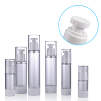 Vente en gros usine – Flacons pompe airless vides 15/30/50/80/120 ml en AS/PP, personnalisables avec logo couleur pour emballages de soins personnels
