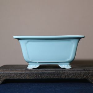 Pot à Bonsaï en Argile Violette Carré Ciel Étoilé Céramique Classique Surface Nuageuse Pied Carré - Product Image 2