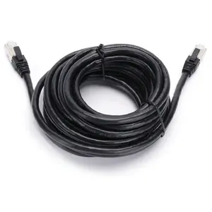 Cable de conexión Cat7, 5 m, negro, velocidad, blindado, ideal para redes de demanda y transmisión de datos sin interferencias. - Product Image 1