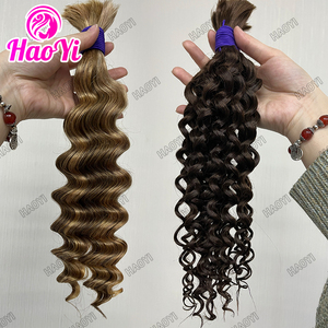 Paquets de cheveux bruts de 15 a sans trame, emballage de paquet de cheveux, tressage de cheveux humains bouclés en vrac, cheveux de tressage de couleur - Product Image 4