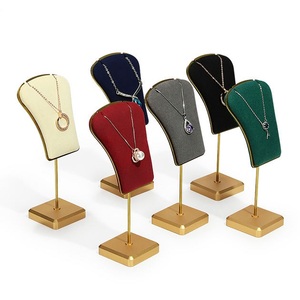 JINSKY Microfiber Metalcounter Necklace Display Stand Durable Window Display for Jewelry <b>Mannequins</b> - Product Image 6