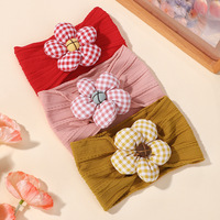 Nouvelle Collection : Bandeaux Coréens Mignons à Fleurs en Nylon Doux pour Bébés Filles, Accessoires Cheveux pour Nourrissons et Enfants, Bandeaux Plissés, Bijoux de Tête