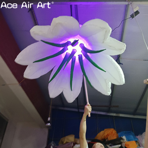 Trampa para moscas Venus inflable colgante grande para bodas y escenario, flor de DJ inflable realista para decoraciones de interior/exterior - Product Image 2