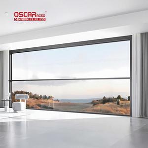 Ventanas de puerta corredera de aluminio Mosquitera de doble acristalamiento Diseño de tres pistas Casa Villa Apartamento Levantar la ventana - Product Image 1