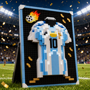 Marco <span class=keywords><strong>de</strong></span> exhibición <span class=keywords><strong>de</strong></span> camisetas <span class=keywords><strong>de</strong></span> fútbol con microbloques <span class=keywords><strong>de</strong></span> construcción DIY, modelo <span class=keywords><strong>de</strong></span> trofeo <span class=keywords><strong>de</strong></span> balón <span class=keywords><strong>de</strong></span> fútbol, regalo para aficionados al deporte, decoración del hogar - Product Image 3