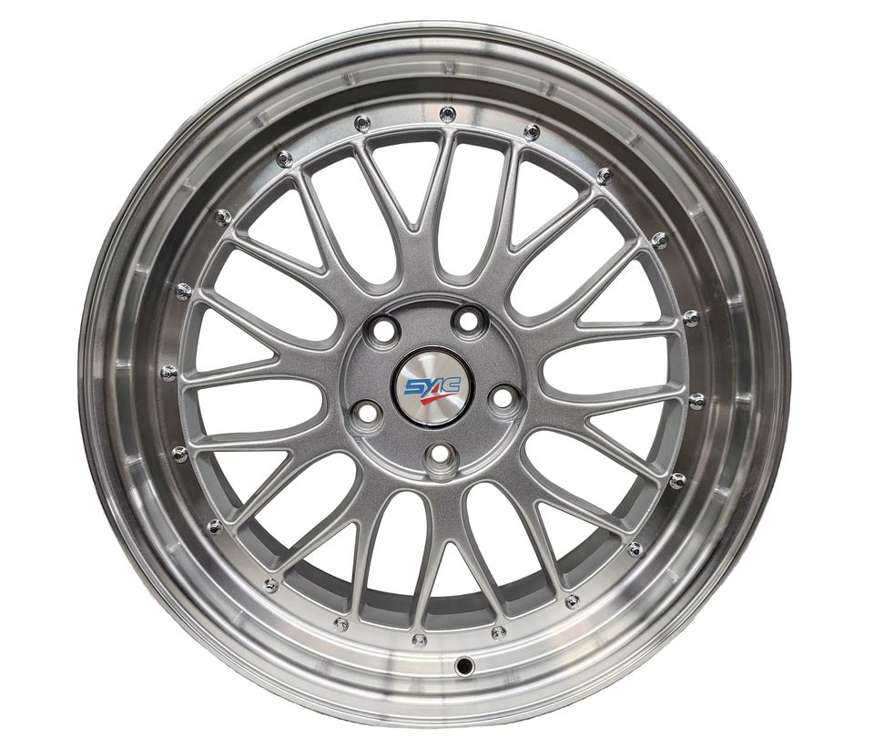 Syac Aftermarket Silver Car Wheel Rims 18/19 Inch 5 Holes Aluminum ...