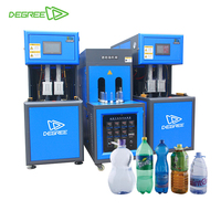 Machine de soufflage par étirage semi-automatique à 2 cavités PET avec moteur 380V/220V Garantie de 2 ans