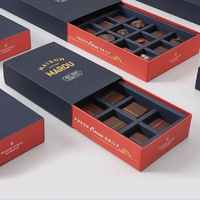 Scatole di cioccolatini stampate con marchio Logo trasparente scatole di cioccolato con finestra sfuse