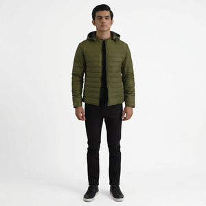 Winter Outdoor Men Puffer <b>Jacket</b> Warm Quilted Bubble Coat Lightweight <b>Packable</b> Hooded Down <b>Jacket</b> Windproof Fashion Casual - Product Image 1