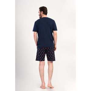 Ensemble short et t-shirt à col rond pour homme, style hip-hop, avec poches, respirant, imprimé - Product Image 1