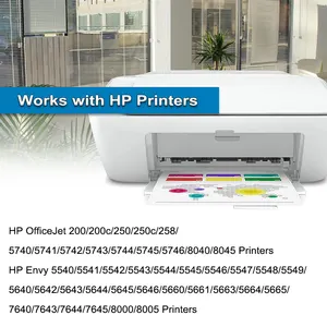 62XL 62 XL Premium renk HP62XL için yeniden üretilmiş mürekkep kartuşu için HP ENVY 5640 Officejet 5740 yazıcı için HP62