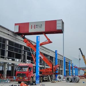 Plataforma elevadora hidráulica autopropulsada montada en camión para la construcción de techos de acero - Product Image 2