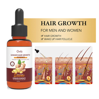 Sérum Capillaire Bio Personnalisé au Gingembre pour la Croissance des Cheveux – Huiles Capillaires Liquides Hydratantes pour Cheveux Bouclés (Hommes et Femmes) – Marque Privée