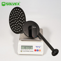 Set Shower Dinding SOLVEX Classic dengan Lapisan Kuningan, Lengan Stainless Steel 8 Inci, Semprotan Hujan/Jet/Massage/Soft untuk Penggunaan Hotel