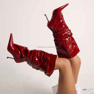 <span class=keywords><strong>Bottes</strong></span> <span class=keywords><strong>cuissardes</strong></span> en jean bleu pour femme, modèle Anok Sexy 105 Jahleel, à talon aiguille, qualité supérieure - Product Image 6