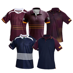 Camiseta de Rugby Estilo Polo de Manga Corta de Secado Rápido con Logotipo Bordado Personalizado JY, Camiseta Vintage de los <span class=keywords><strong>Penrith</strong></span> Panthers de la NRL para Hombre - Product Image 1