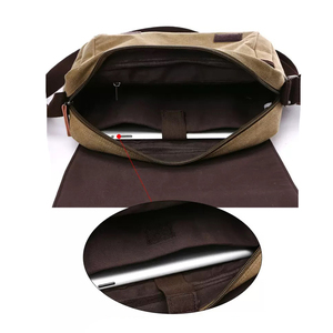 Low Moq Groothandel Heren Uitbreidbaar Canvas Crossbody Slingtas Mode Draagbare Outdoor Laptop Dagrugzak - Product Image 6