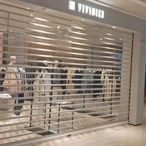 Puerta enrollable de policarbonato plegable de plástico transparente puerta enrollable - Product Image 1