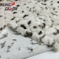 KINGCASON Chinesischer Hersteller Angenehmes Handgefühl 100% Polyester Geprägter Bedruckter Kaninchen-Kunstpelz für Heimtextilien