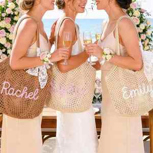 Personalized Crochet Beach <b>Tote</b> <b>Bag</b> with Name, Custom <b>Knit</b> Gift <b>Bags</b>, Handmade Wedding Party Favors, Travel <b>Tote</b> for Women - Product Image 3
