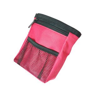 Bolsa de entrenamiento para mascotas, impermeable, de tela Oxford, portátil, para la cintura, multifuncional, para premios para perros, roja y negra - Product Image 3