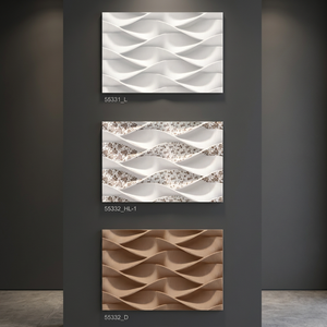 Wavy Design 300x450mm Wall 3D Tiles with Hard Strength and Waterproof Body for Better Performance by Vistaar Ceramic - Product Image 1