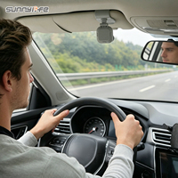 Support de caméra d'action Sunnylife pour pare-soleil de voiture 360° ° Rotation à 90° °   Support inclinable pour pare-soleil pour Osmo Nano