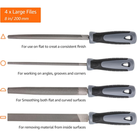 IFIXPRO 16Pcs Combinaison Lime Set Comprend 4Pcs Râpe En Métal et 12Pcs Aiguille Râpe Durable Râpe Outil Portable Métal Lime Outil